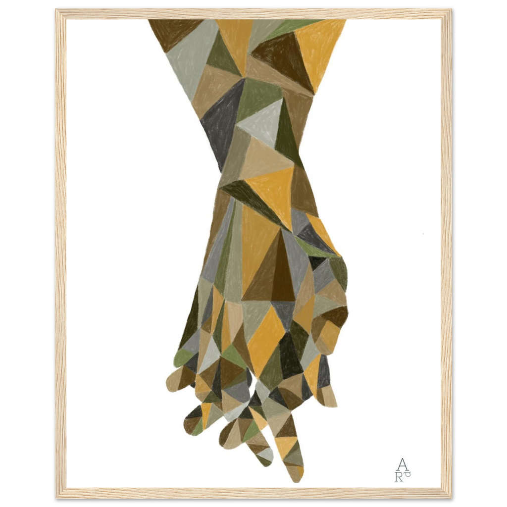 The Hands Patchwork N°2 encadrée – visuel 5, affiche d'Aude de Riberolles