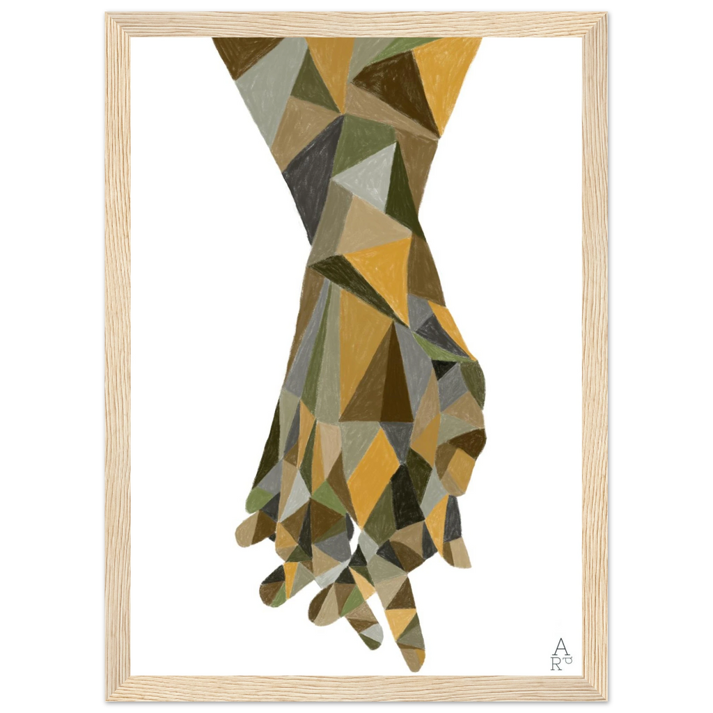 The Hands Patchwork N°2 encadrée – visuel 6, affiche d'Aude de Riberolles