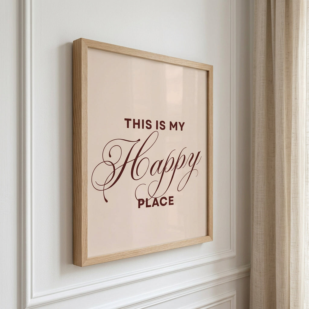 Affiche encadrée This Is My Happy Place en décoration murale – ADR Gallery