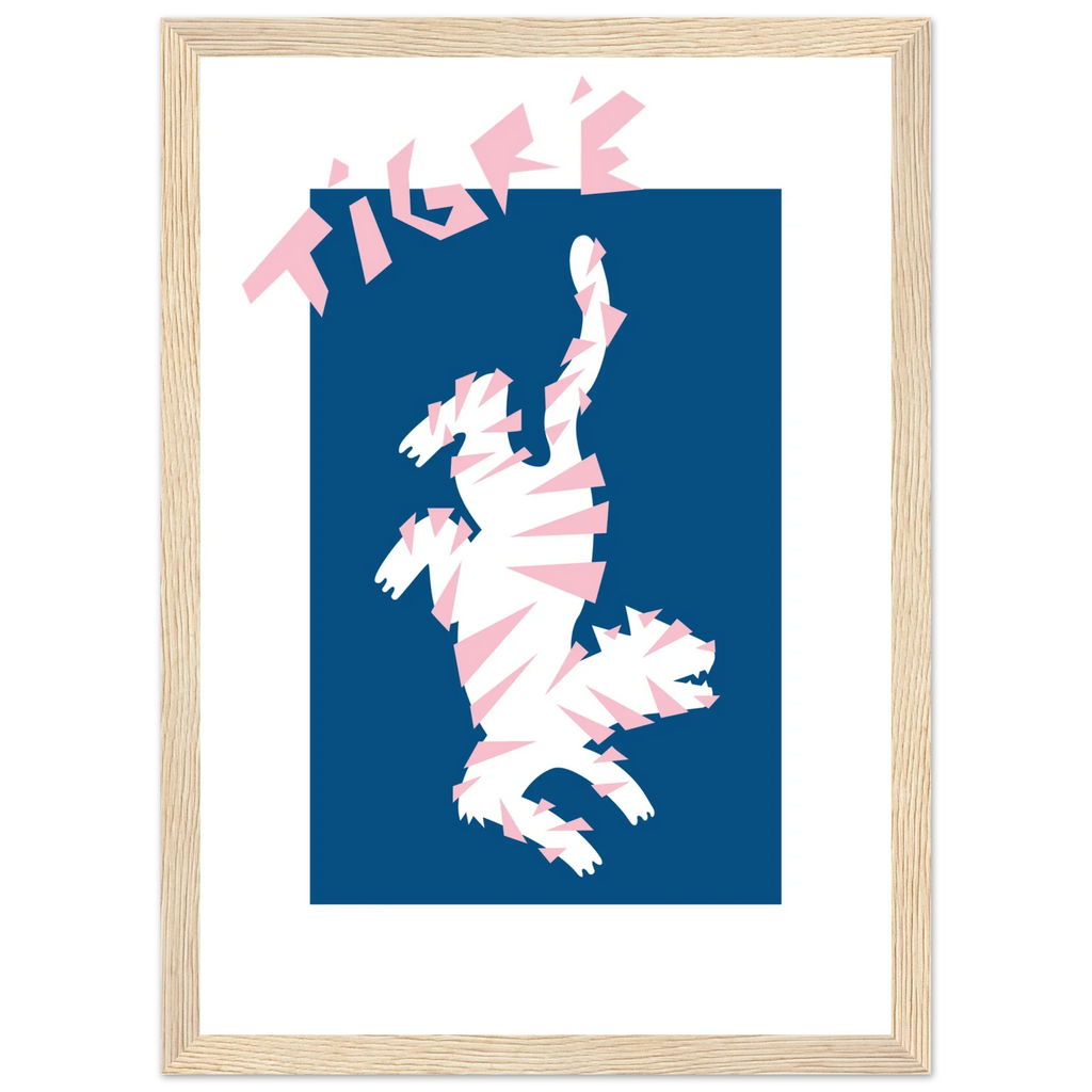 Tigré, papier poché de Julie Parmentier encadré – visuel 8