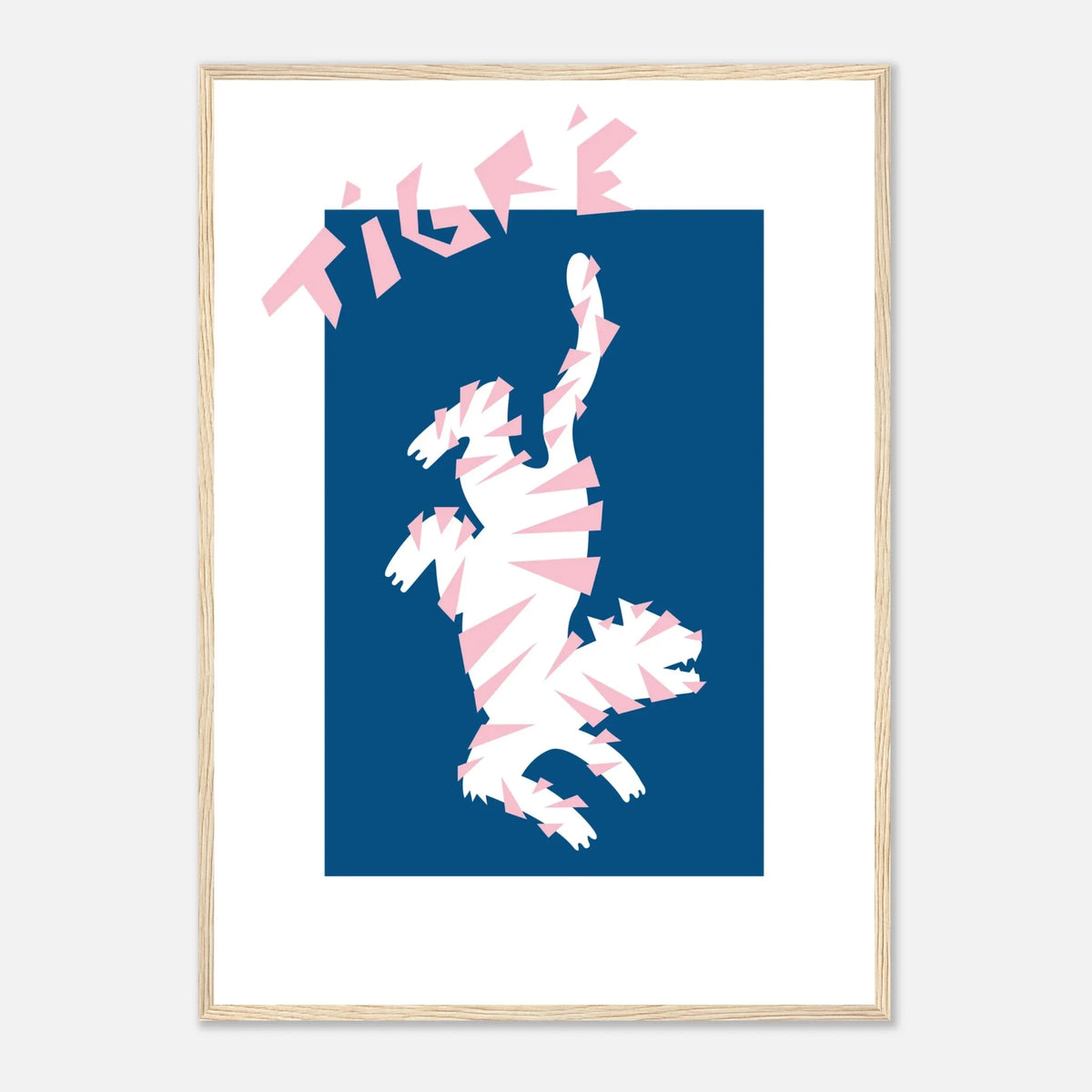 Tigré, papier poché de Julie Parmentier encadré – visuel 9