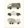 Trucks and car, affiche illustrée d'Émilie J. Ouellet – visuel 8
