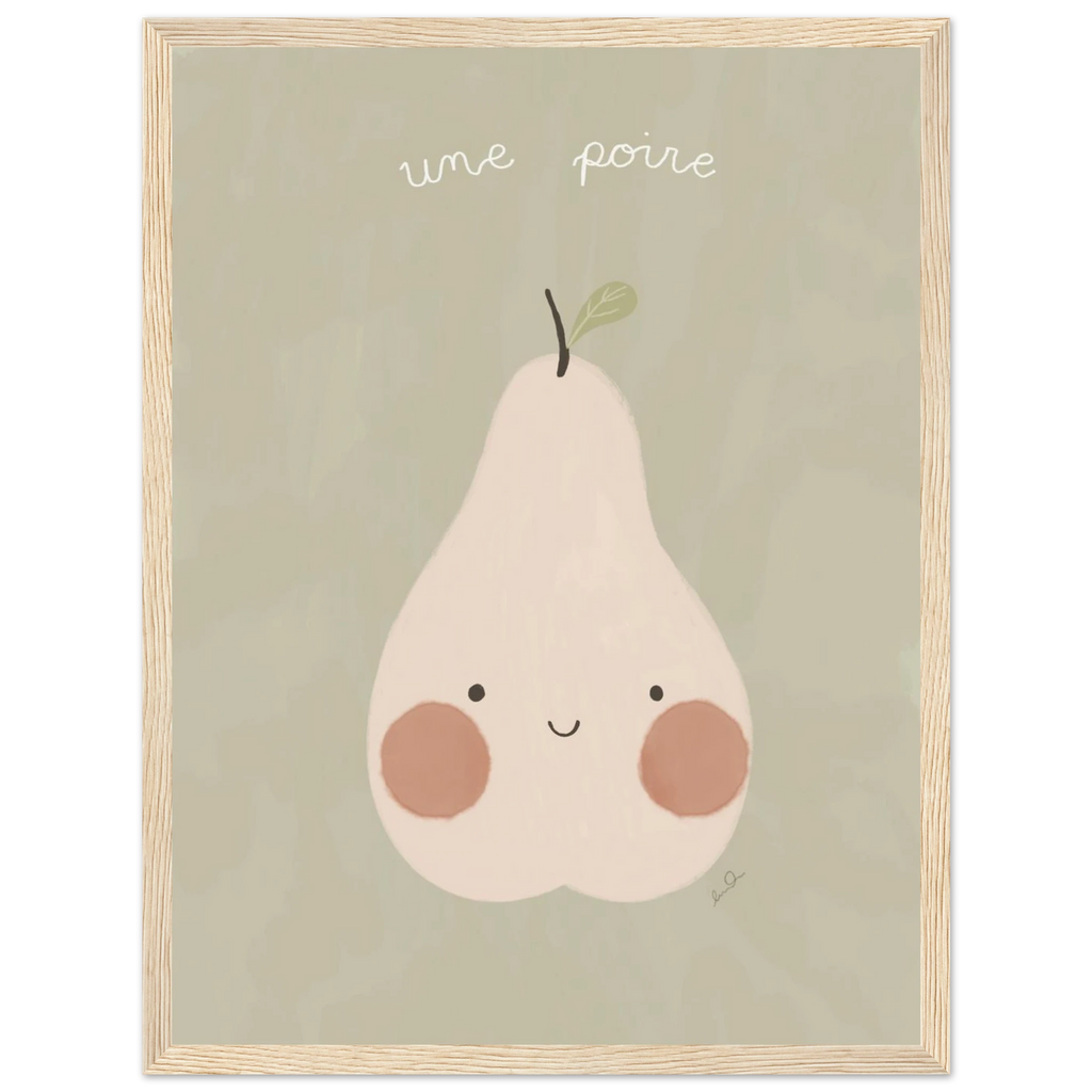 Une poire, affiche illustrée d'Émilie J. Ouellet encadrée – visuel 10
