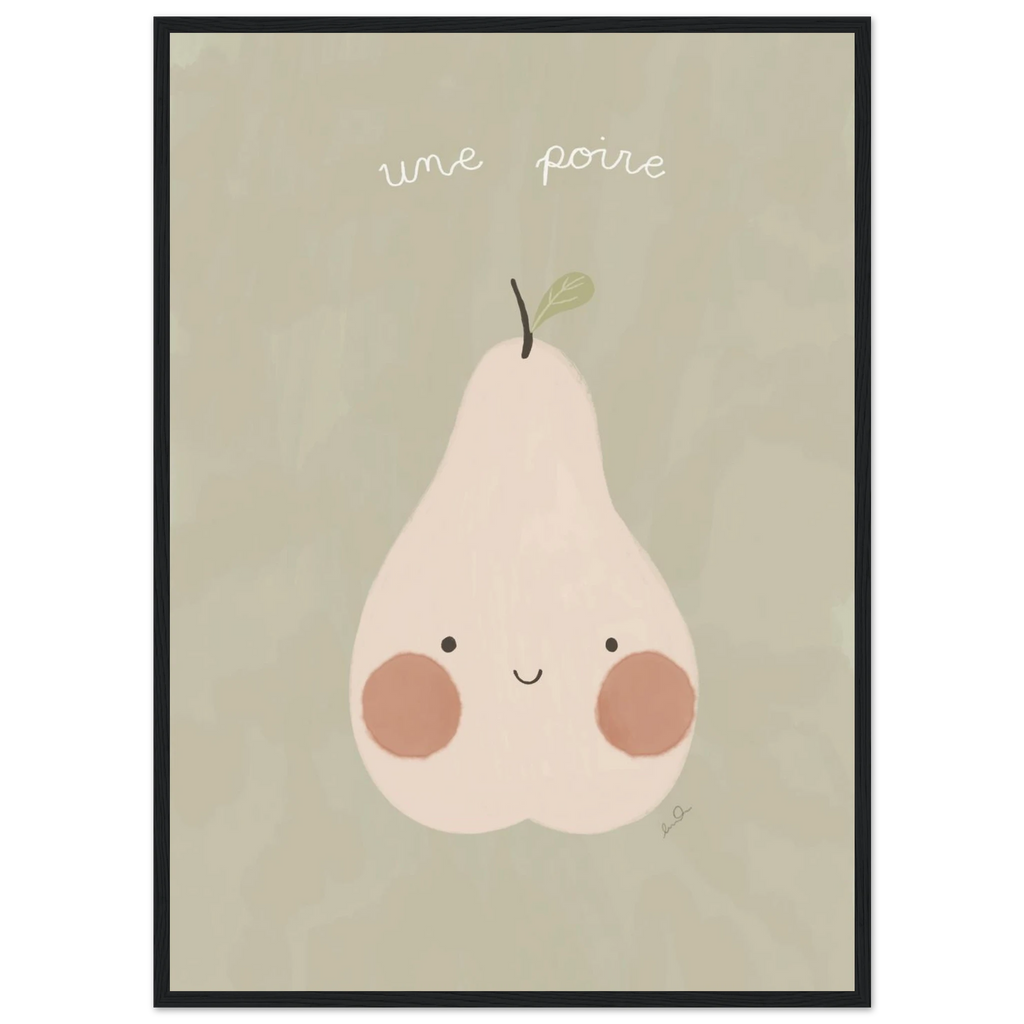 Une poire, affiche illustrée d'Émilie J. Ouellet encadrée – visuel 11