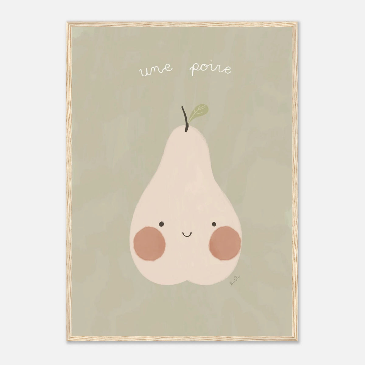 Une poire, affiche illustrée d'Émilie J. Ouellet encadrée – visuel 12
