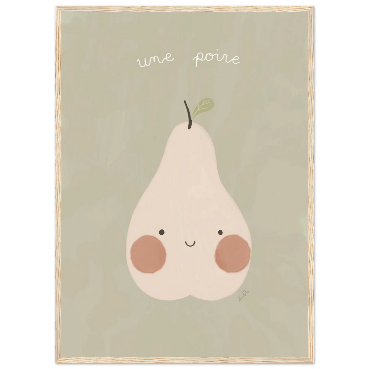 Une poire, affiche illustrée d'Émilie J. Ouellet encadrée – visuel 4