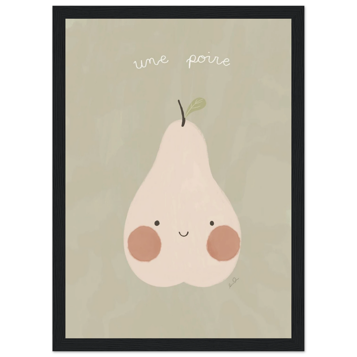 Une poire, affiche illustrée d'Émilie J. Ouellet encadrée – visuel 5