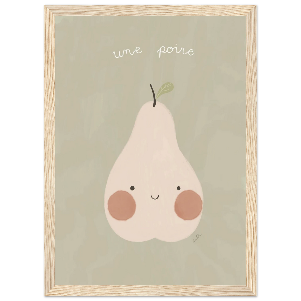 Une poire, affiche illustrée d'Émilie J. Ouellet encadrée – visuel 6