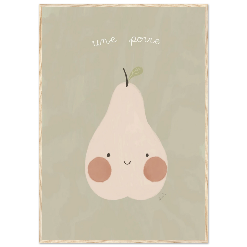Une poire, affiche illustrée d'Émilie J. Ouellet encadrée – visuel 7