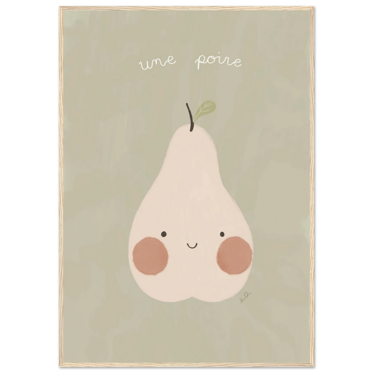 Une poire, affiche illustrée d'Émilie J. Ouellet encadrée – visuel 7