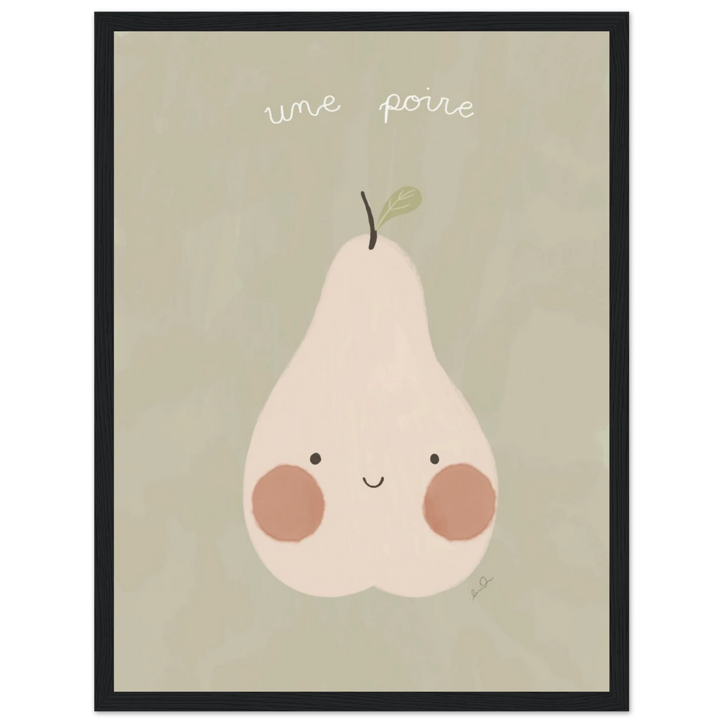 Une poire, affiche illustrée d'Émilie J. Ouellet encadrée – visuel 8