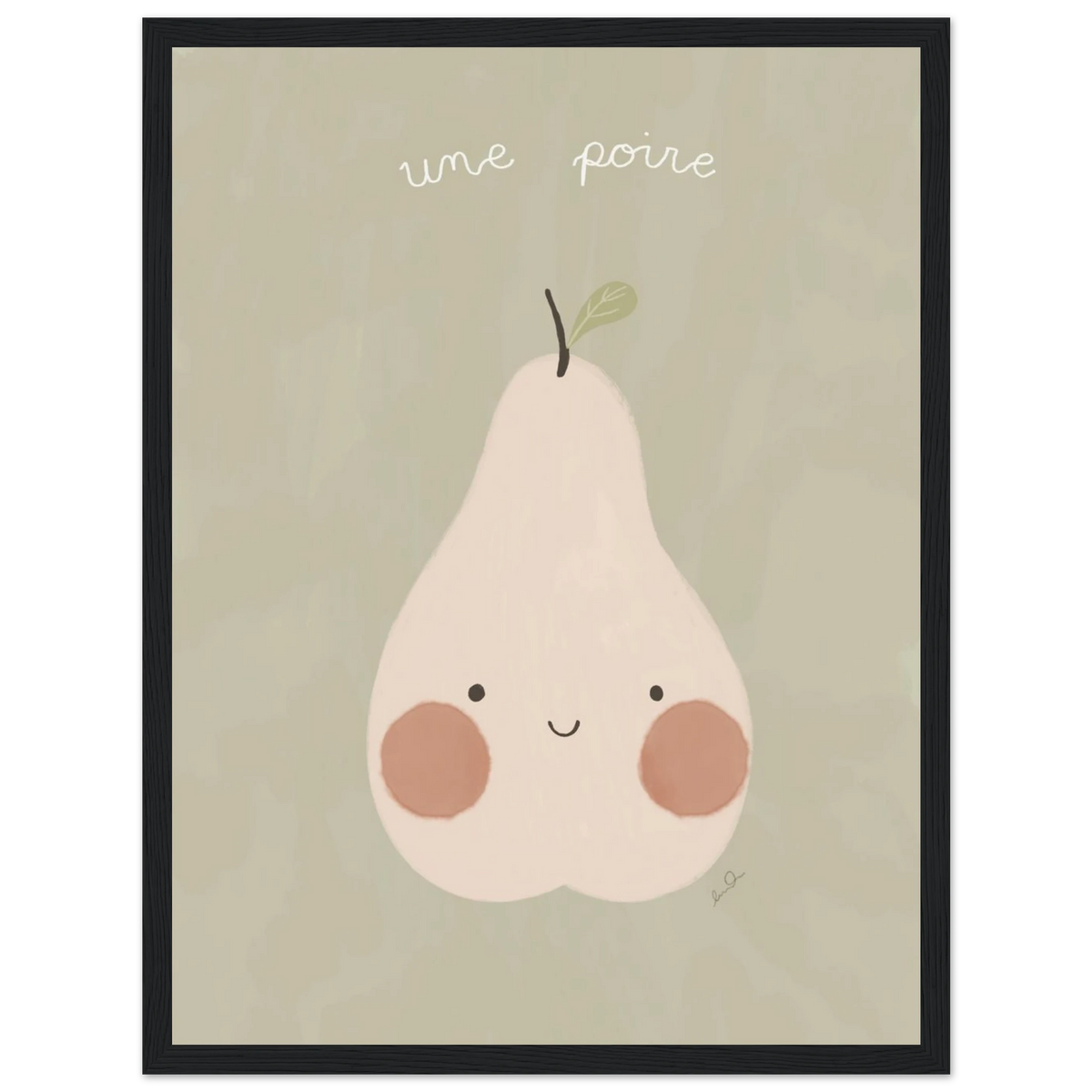 Une poire, affiche illustrée d'Émilie J. Ouellet encadrée – visuel 8