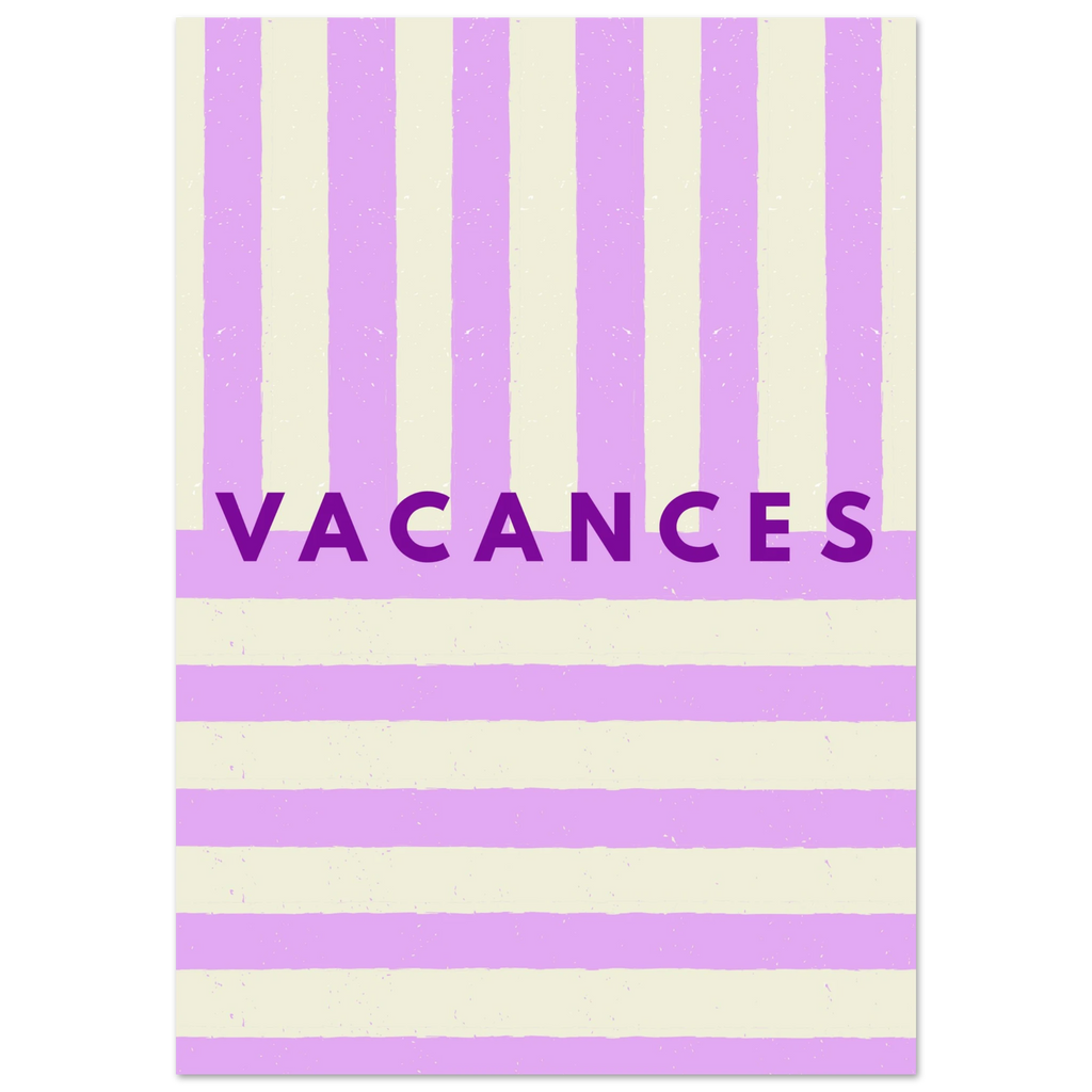 Affiche typographique « VACANCES », ADR Gallery – visuel 2