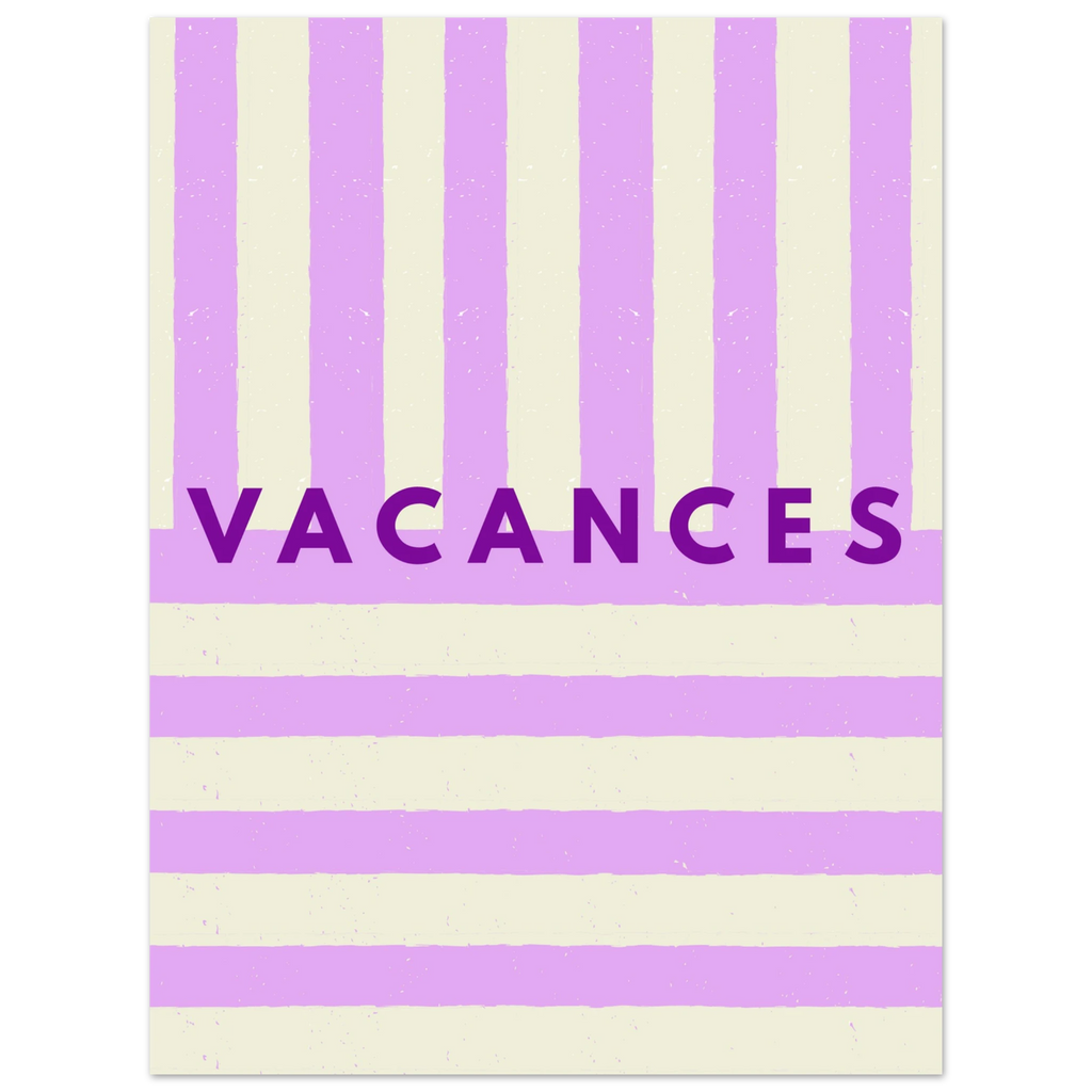 Affiche typographique « VACANCES », ADR Gallery – visuel 3