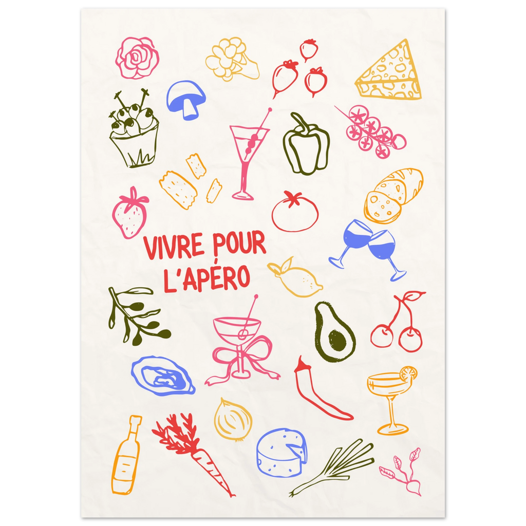 Affiche typographique « Vivre pour l'apéro », ADR Gallery – visuel 4