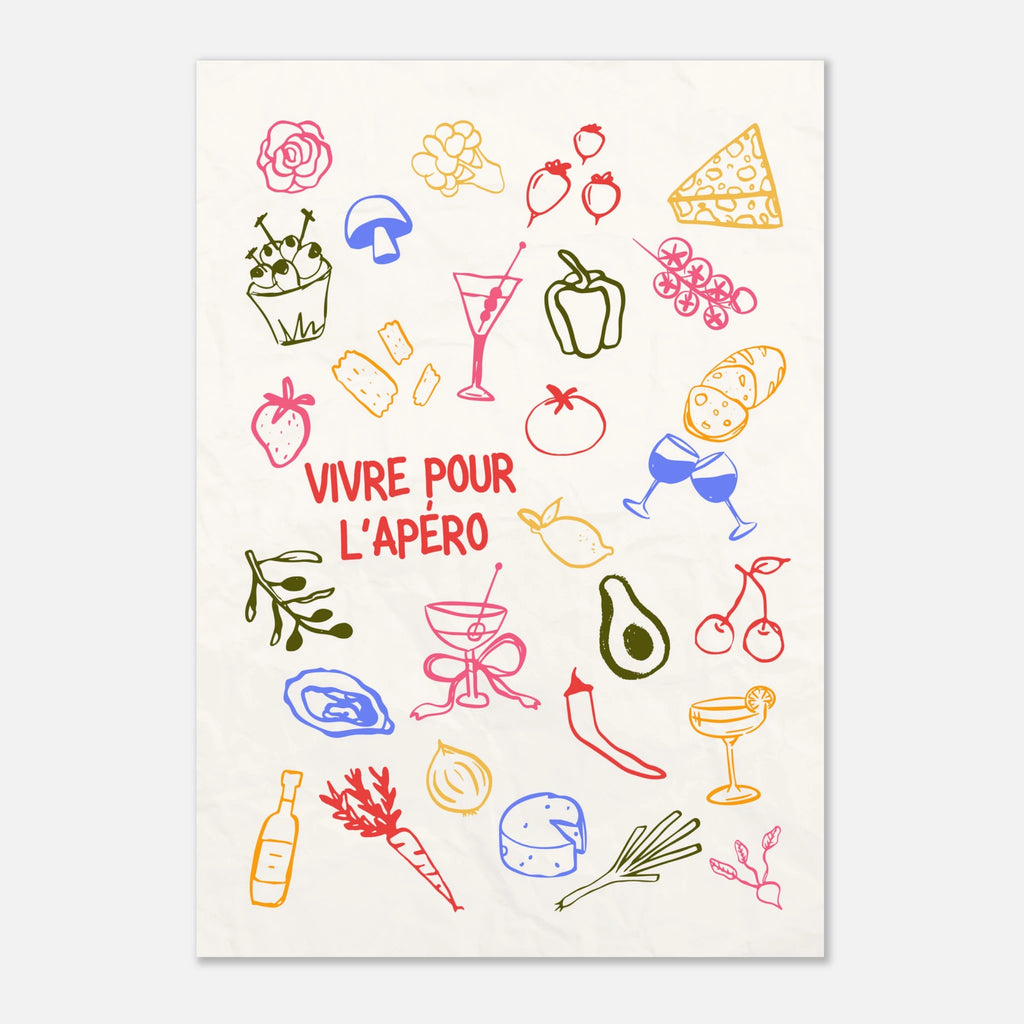 Affiche typographique « Vivre pour l'apéro », ADR Gallery – visuel 5