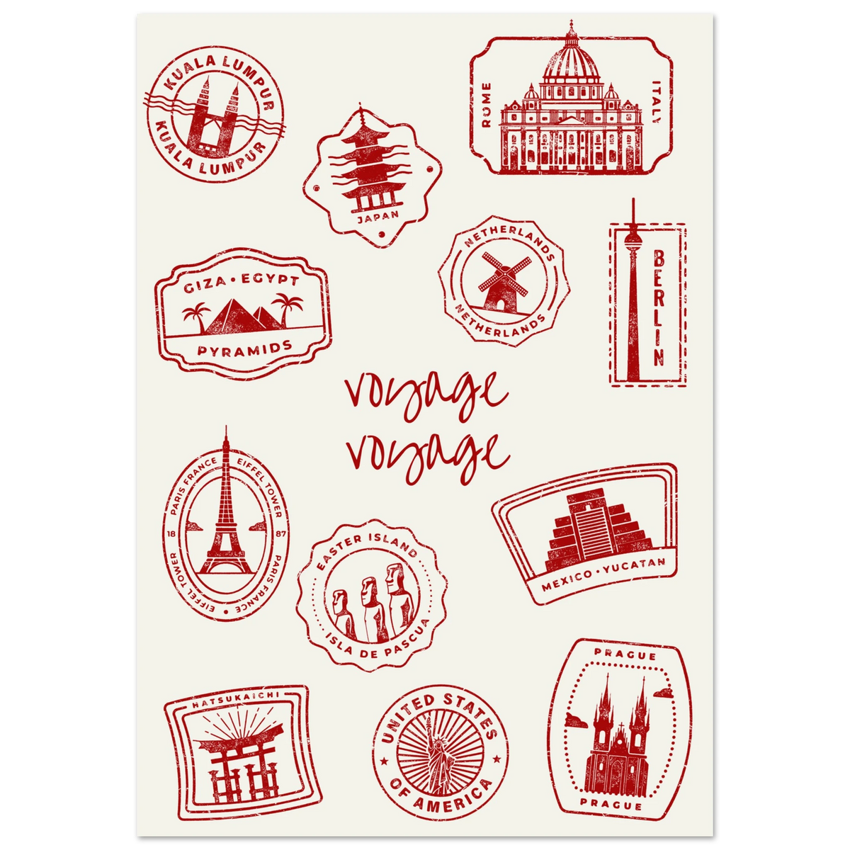 Affiche typographique « Voyage, voyage », ADR Gallery – visuel 2