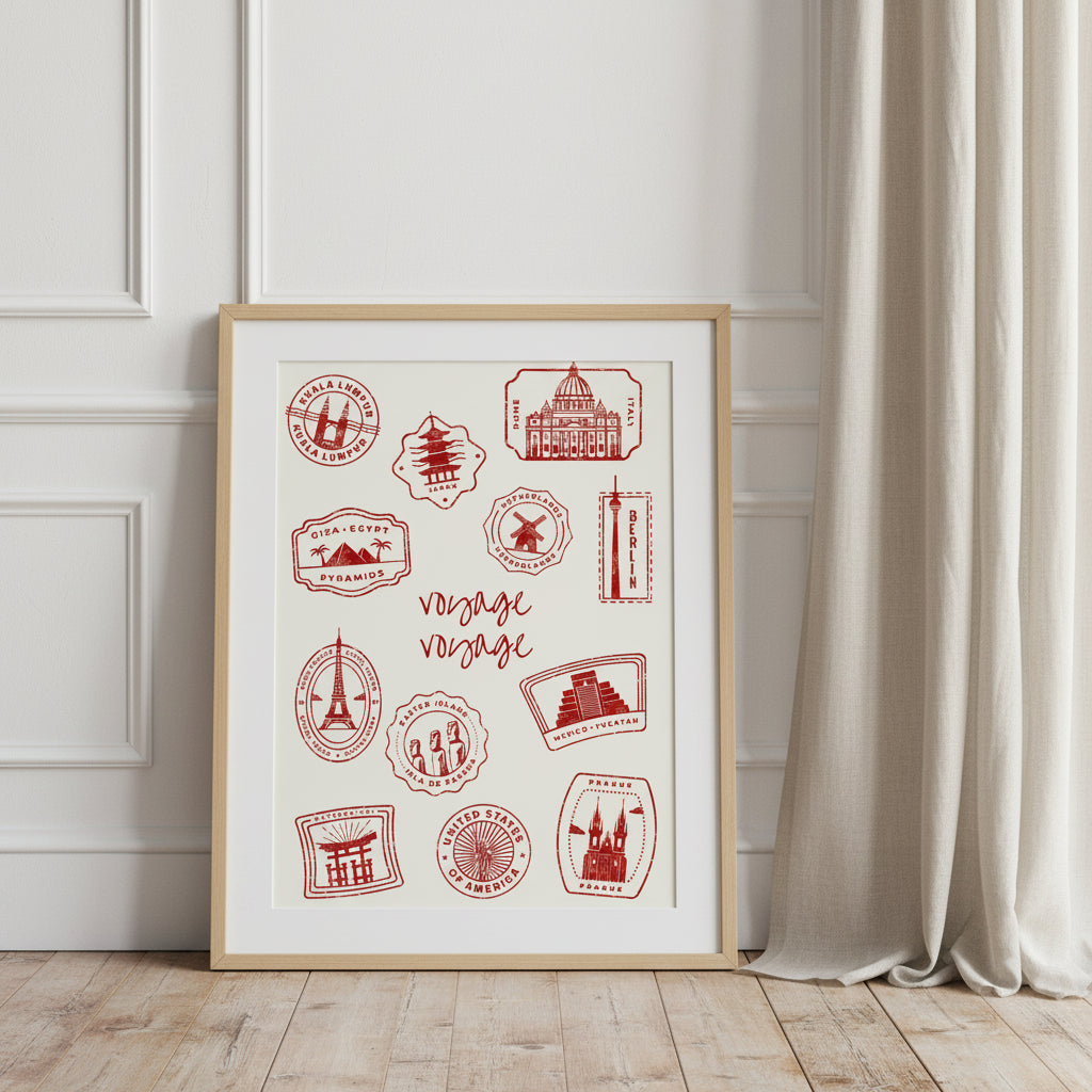 Affiche typographique « Voyage, voyage » – décoration murale ADR Gallery